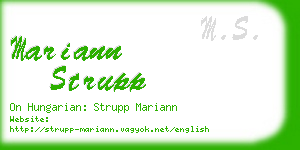 mariann strupp business card